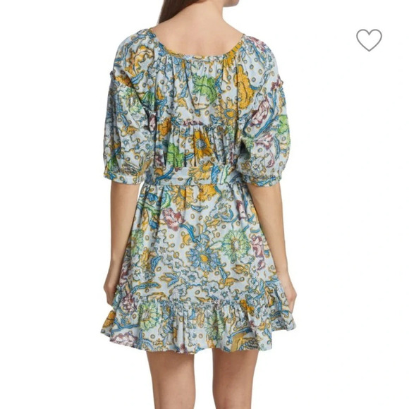 Suzi Kondi $325 NWT Coastal Batik Vari Ruffle Dress Paradeisos Batik Size XS - Picture 9 of 13